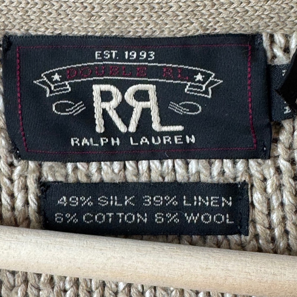 RRL Double RL Hand Knit Southwest Vintage Silk/Linen/Cotton/Wool Cardigan Sz XL‎ - Picture 8 of 11